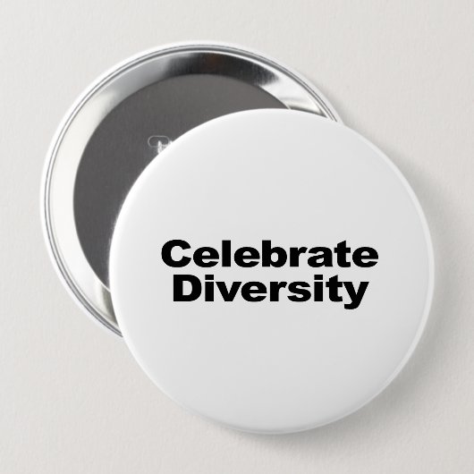 Badge Rond 10 Cm Célébrer la diversité (Devant & derrière)