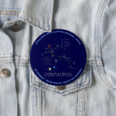 Badge Rond 10 Cm Centaurus de constellation de l'hémisphère Sud (En situation)