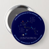 Badge Rond 10 Cm Centaurus de constellation de l'hémisphère Sud (Devant & derrière)