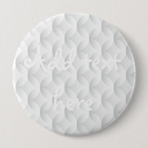 Badge Rond 10 Cm Cercle blanc en relief