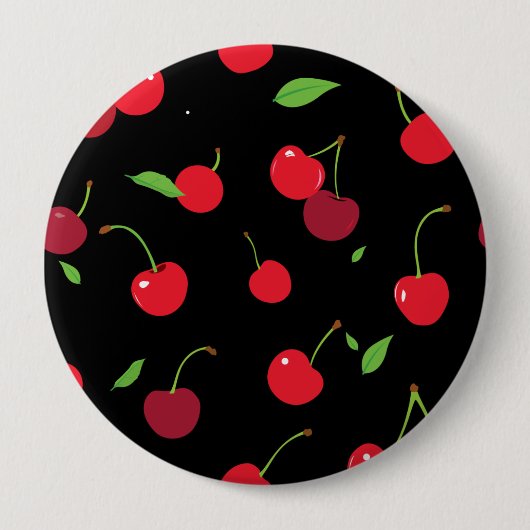 Badge Rond 10 Cm Cerise 2 (Devant)