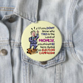 Badge Rond 10 Cm C'est la terre de la promesse (En situation)