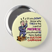 Badge Rond 10 Cm C'est la terre de la promesse (Devant & derrière)