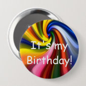 Badge Rond 10 Cm C'est mon anniversaire ! Bouton (Devant & derrière)