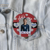 Badge Rond 10 Cm C'est mon bouton Senior Volleyball Player (En situation)