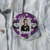 Badge Rond 10 Cm C'est mon bouton Senior Volleyball Player (En situation)
