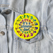 Badge Rond 10 Cm C'est un jour de Stimmy (En situation)