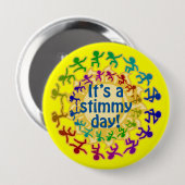 Badge Rond 10 Cm C'est un jour de Stimmy (Devant & derrière)