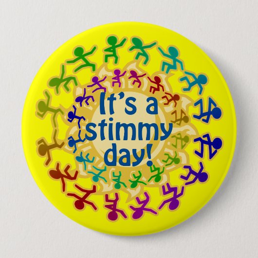 Badge Rond 10 Cm C'est un jour de Stimmy (Devant)