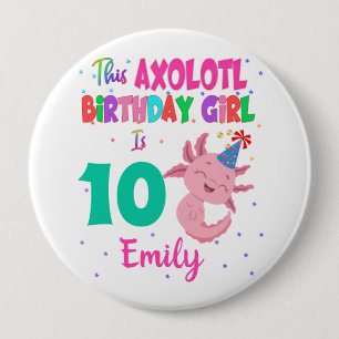 Badge Rond 10 Cm Cette fille Axolotl est une salamandre amphibie 