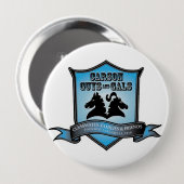 Badge Rond 10 Cm CGAG 4" BOUTON bleu/blanc (Devant & derrière)