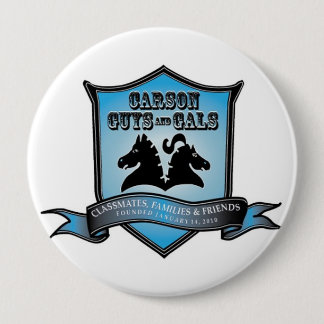 Badge Rond 10 Cm CGAG 4" BOUTON bleu/blanc