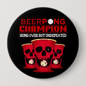 Badge Rond 10 Cm Champion de Beer Pong (Devant)
