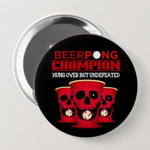 Badge Rond 10 Cm Champion de la bière Pong