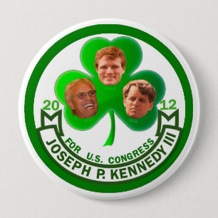Badge Rond 10 Cm Chance de l'Irlandais : Joe Kennedy 3ème pour le