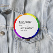 BADGE ROND 10 CM CHASSEUR D'OURS (En situation)