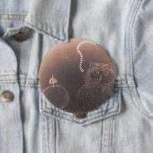 Badge Rond 10 Cm Chat chatte en éclair de gloire (En situation)