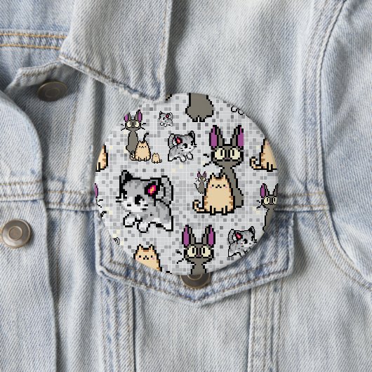 Badge Rond 10 Cm Chats et chatons 2 (En situation)