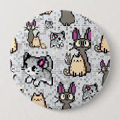 Badge Rond 10 Cm Chats et chatons 2 (Devant)