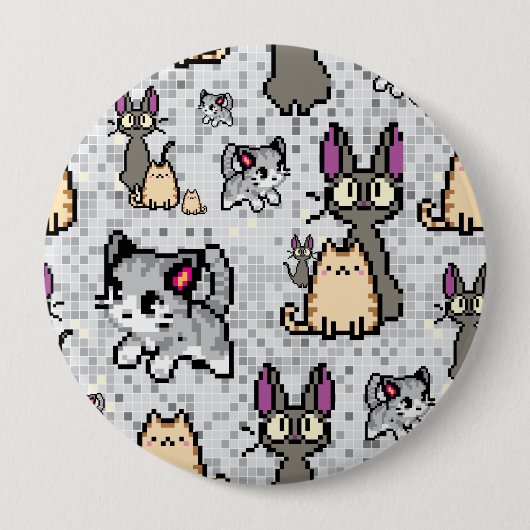 Badge Rond 10 Cm Chats et chatons 2 (Devant)