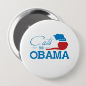 BADGE ROND 10 CM CHATS POUR OBAMA - - .PNG (Devant & derrière)