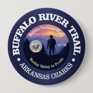 Badge Rond 10 Cm Chemin de la rivière Buffalo (rd2)