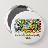 Badge Rond 10 Cm Chemise de croisière Cinco De Mayo Nom et année pe (Devant & derrière)