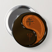 Badge Rond 10 Cm Cheval de Bois (Devant & derrière)