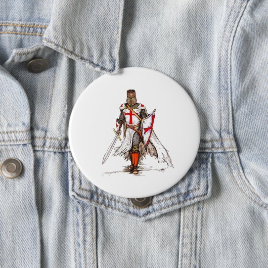 Badge Rond 10 Cm Chevalier modèle (En situation)