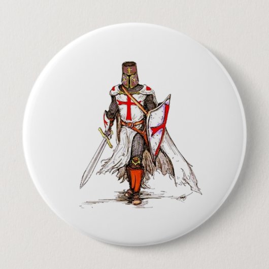 Badge Rond 10 Cm Chevalier modèle (Devant)