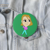 Badge Rond 10 Cm chibi (En situation)