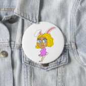 Badge Rond 10 Cm chibi bunnygirl (En situation)