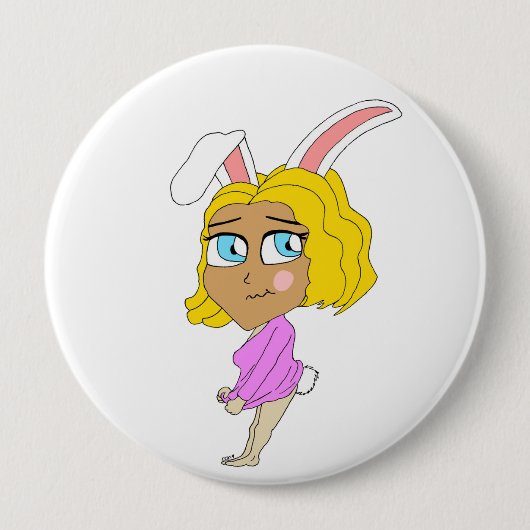 Badge Rond 10 Cm chibi bunnygirl (Devant)