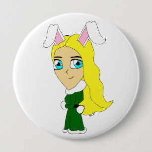 Badge Rond 10 Cm chibi bunnygirl 