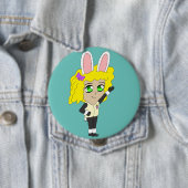 Badge Rond 10 Cm chibi bunnygirl (En situation)