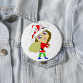 Badge Rond 10 Cm chibi bunnygirl  (En situation)