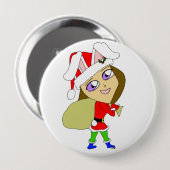 Badge Rond 10 Cm chibi bunnygirl  (Devant & derrière)