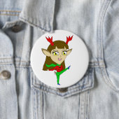 Badge Rond 10 Cm chibi danser la fille de rennes (En situation)