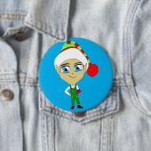 Badge Rond 10 Cm chibi elf (En situation)