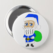 Badge Rond 10 Cm chibi Santa Claus (Devant & derrière)