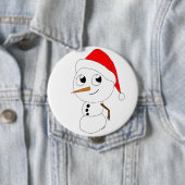Badge Rond 10 Cm chibi snowman (En situation)