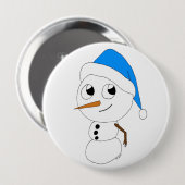 Badge Rond 10 Cm chibi snowman (Devant & derrière)