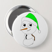 Badge Rond 10 Cm chibi snowman (Devant & derrière)