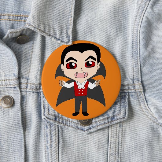 Badge Rond 10 Cm chibi vampire (En situation)