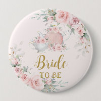 Chic Blush Rose Floral High Tea Party mariée à êtr