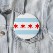 Badge Rond 10 Cm Chicago, Illinois (En situation)