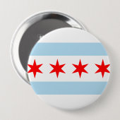 Badge Rond 10 Cm Chicago, Illinois (Devant & derrière)