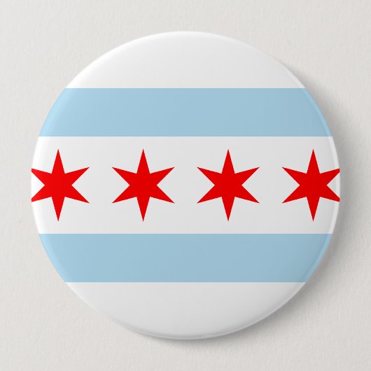Badge Rond 10 Cm Chicago, Illinois (Devant)