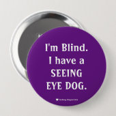 Badge Rond 10 Cm Chien à yeux pourpre (Devant & derrière)