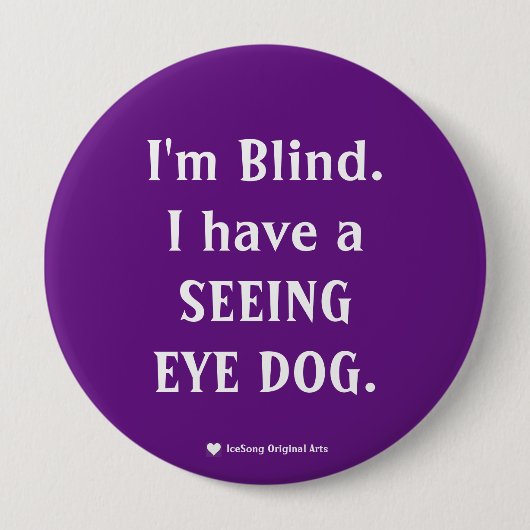 Badge Rond 10 Cm Chien à yeux pourpre (Devant)